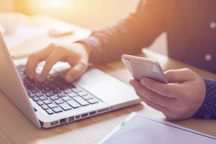 Reviewing offers on a laptop